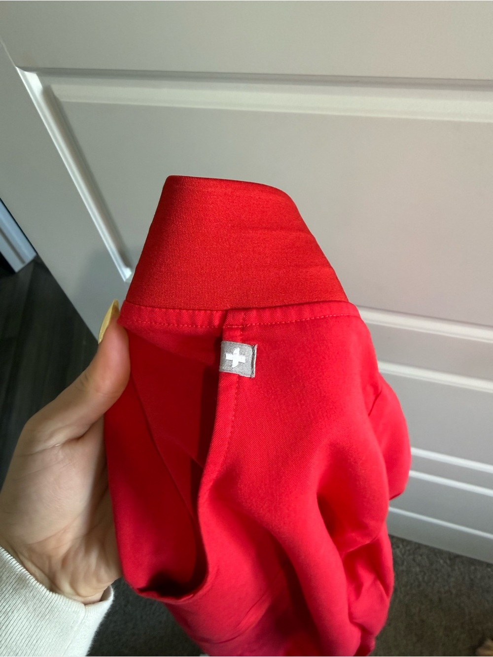 Figs Bright Red Scrub Top - Picture 2 of 4